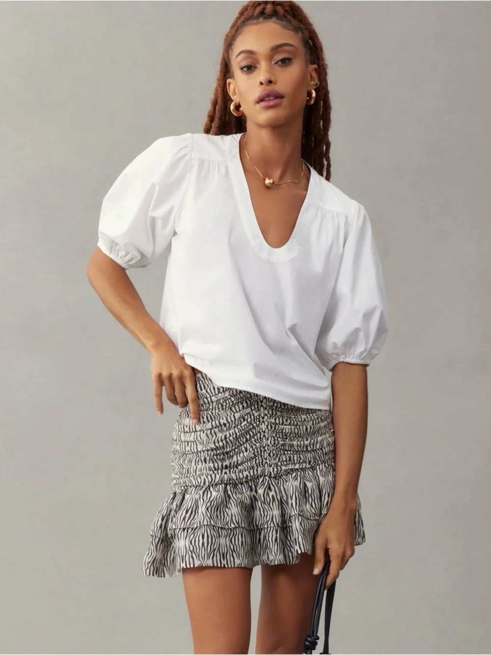 Anthropologie crisp white